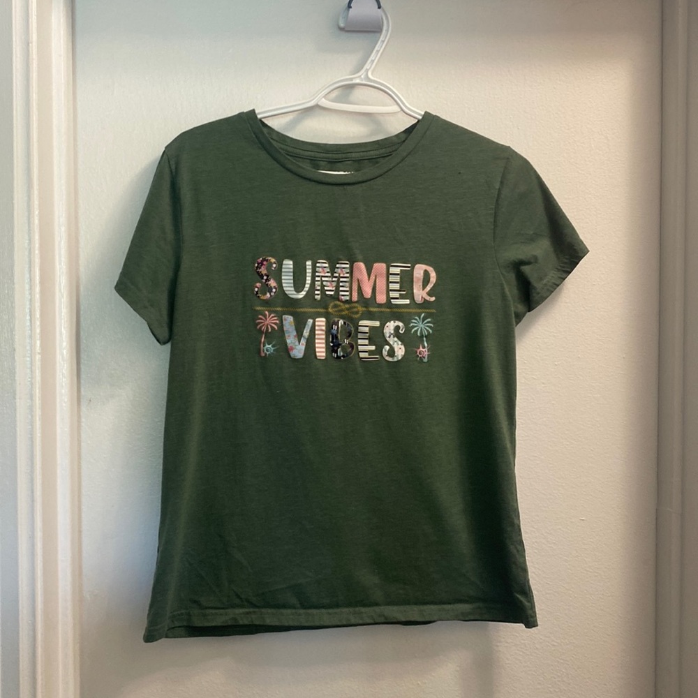 SHEIN “Summer Vibes” patterned tee
